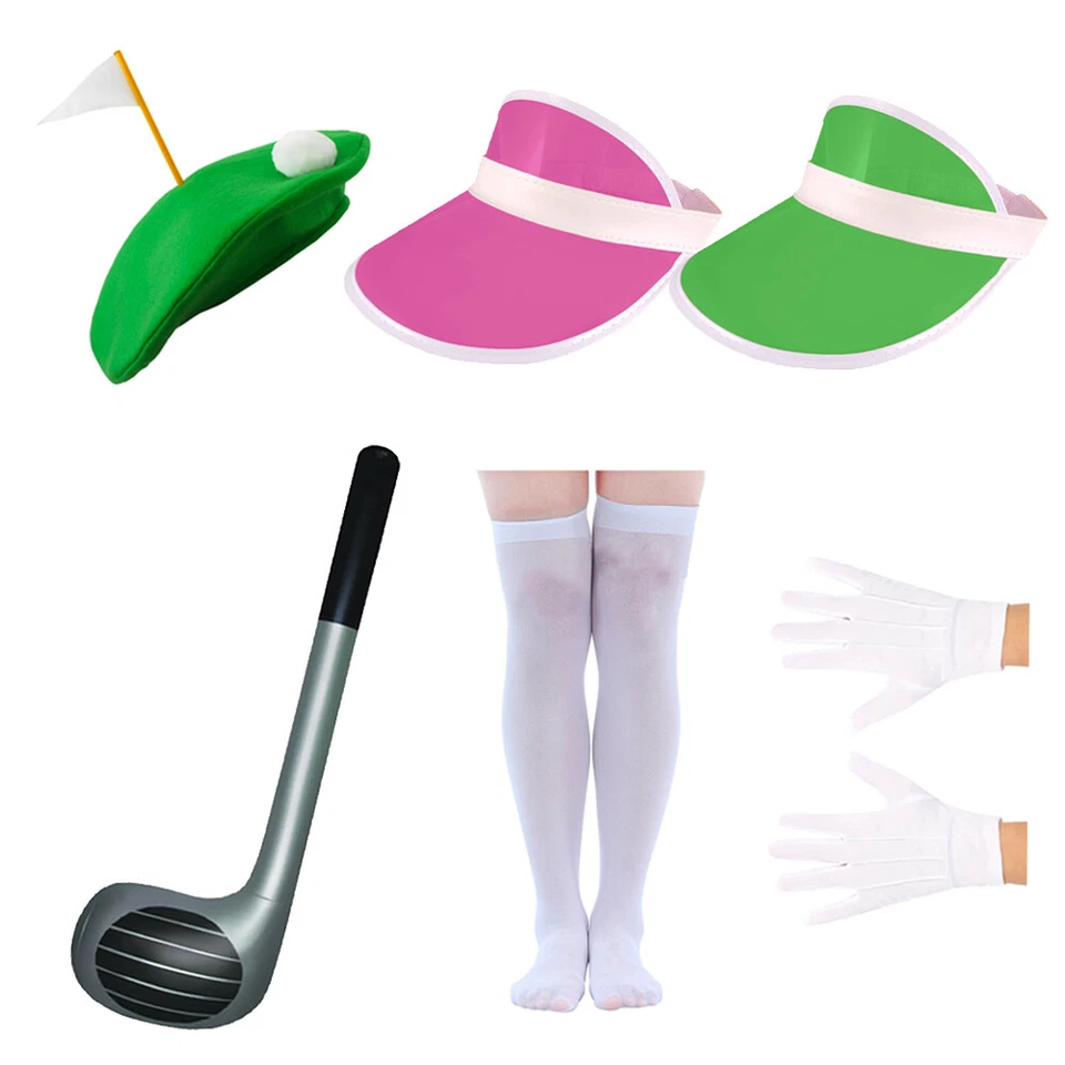 ILOVEFANCYDRESS PUB GOLF COSTUME CHOICE VISOR HAT INFLATABLE HEN STAG BIRTHDAY FANCY DRESS LOT