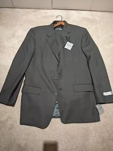 NWT Mens Alfani wool suit 42 long 36 w check gray - Picture 1 of 7