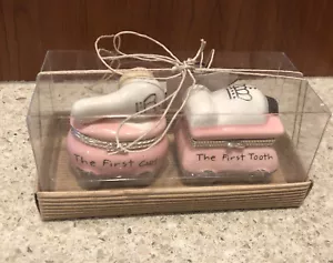 Mud Pie Princess First Tooth and First Curl Treasure Box Baby Keepsake - Picture 1 of 9