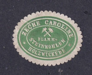 Germany Poster Stamp CAROLINE COAL HOLZWICKEDE - Picture 1 of 1