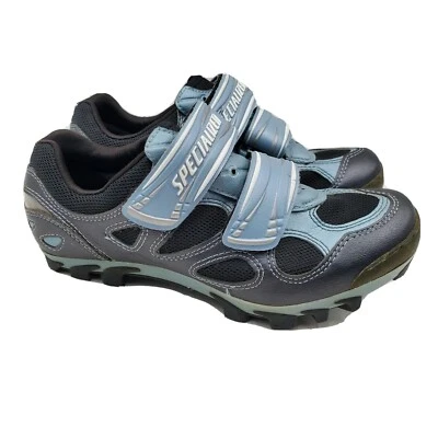 Zapatos de ciclismo especializados para mujer talla 7 correas 2 pernos azul Foto 1 de 4
