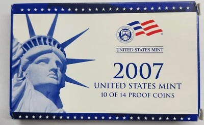 2007 S Proof Set Gold/Silver Toned U.S. Mint Original Government Packaging COA - Image 1 of 4