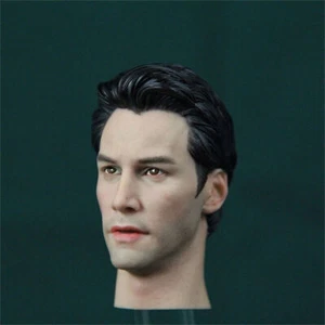 1/6 Painted The Matrix Keanu Reeves Head Carving Sculpture Model Accessory Stock - Picture 1 of 6