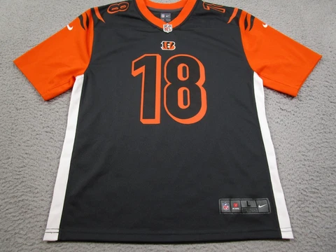 Cincinatti Bengals Jersey AJ Green Youth Large Black Nike NFL On Field Cover