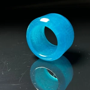 Certified Nature ice blue Burmese Jade Jadeite Amulet archery thumb Rings - Picture 1 of 11