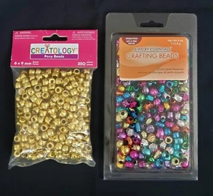 350 Creatology Pony Beads+4 oz Hirschberg Plastic Pearl Beads Mix Crafting Beads - Picture 1 of 5