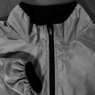 Chaqueta Russell Athletic Para Hombre Gris Medio Negra De Colección Resistente al Agua Cremallera Completa Foto 1 de 4