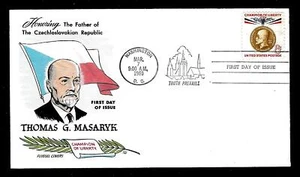 1148 8c Stamp (1960) THOMAS G. MASARYK FDC By Captain Herman Fluegel Cachets !! - Picture 1 of 1