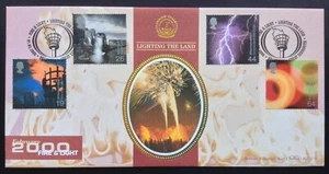 GB Benham 2000 Fire & Light Set on First Day Cover, Bradwell Great Yarmouth SHS - Imagen 1 de 3