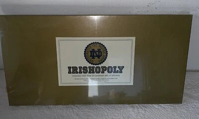 IRISHOPOLY Notre Dame University Fighting Irish Monopoly Board Game Vintage 1986 - Image 1 of 4