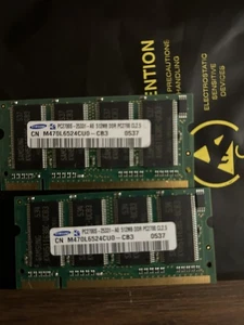 Samsung 1gb DDR sodimm Laptop Memory PC-2700 333Mhz RAM (2 X. 512MB) - Picture 1 of 3