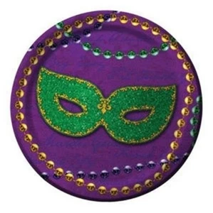 Rue Bourbon Mardi Gras 7" Cake Dessert Plates - Picture 1 of 1