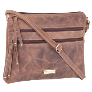 Leather Crossbody Purse - Women's Bags in Genuine Leather - Stylish Crossbody... - Picture 1 of 7