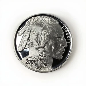 2001-P AMERICAN BUFFALO MODERN COMMEMORATIVE PROOF SILVER DOLLAR. IN CAPSULE. - Picture 1 of 4