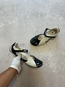 PUMA Y2K Retro Speed Cat Driving Shoes Flats Mary Jane Black White US 9 EUR 40 - Picture 1 of 24