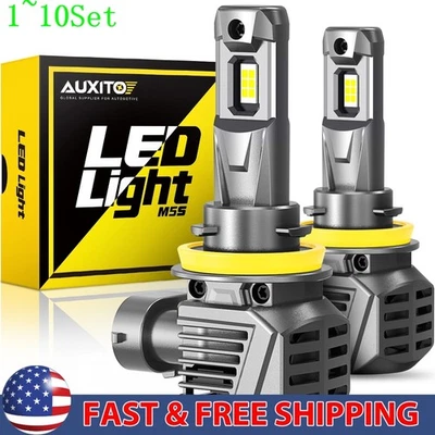 Super Bright 22000LM LED H11 Headlight Low Beam Bulb Pure White Canbus 1-10Set - Image 1 of 4
