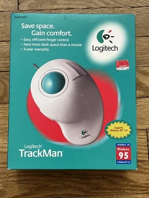 904259-0403 804108-1000 Logitech Trackman 4259 PS2 Serial Trackball DOS/Win Neu - Bild 1 von 4