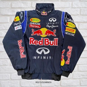 Red Bull F1 Racing Jacket Bomber Embroidered and Quilted Inside - Picture 1 of 5