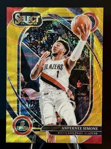 2024-25 Select Basketball - Anfernee Simons #208 Courtside Wave Gold Prizms /10 - Bild 1 von 4