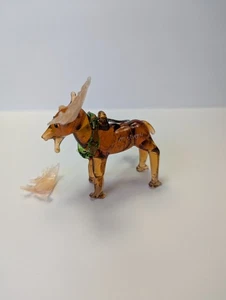 Mundgeblasenes Glas UP NORTH Elch mit Kranz Weihnachtsschmuck GEBROCHENES GEWEIH - Bild 1 von 5