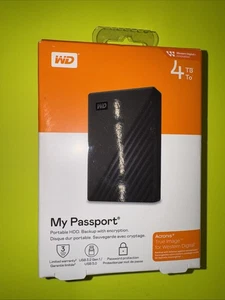 WD Western Digital My Passport 4TB Portable HDD WDBPKJ0040BBK-WEWM*BRAND NEW* - Picture 1 of 6