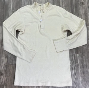 Vintage Military Henley Wollmischung Typ 1 Klasse 1 Unterhemd leicht Größe L - Bild 1 von 7