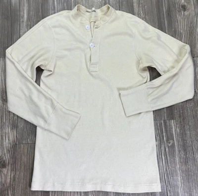 Camiseta interior de colección militar Henley mezcla de lana tipo 1 clase 1 ligera talla L Foto 1 de 4