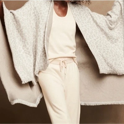 Poncho de leopardo reversível Banana Republic tamanho único novo com etiquetas - Imagem 1 de 4