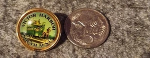 Vintage Australian TIE Tack badge Victor Harbor SA Australia - Picture 1 of 2