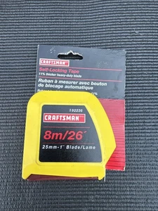 Rare Sears Canada Yellow Tape Measure Craftsman Nos 92236 26’ 8M Dominican - Picture 1 of 6