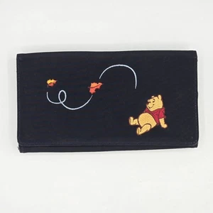 RARE Vtg Disney Winnie the Pooh fall leaves embroidered tri fold ladies wallet - Picture 1 of 5