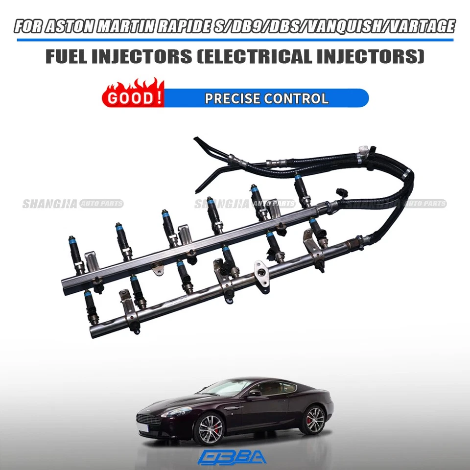 Juego de 2 rieles inyectores de combustible con inyectores para Aston Martin Rapide S DBS/Vantage OE Foto 1 de 4