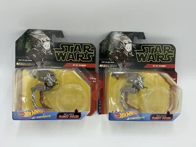 Lot of 2 Hot Wheels Starships Star Wars The Mandalorian AT-ST Raiders Diecast - Image 1 of 4