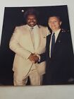 Don King With Jamaican Prime Minister Edward Seaga Color 8" X 10" Circa 1987