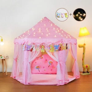 Yoobe Princess Castle Play Tent Indoor for Kids Gift with 23ft Star Lights - Picture 1 of 6