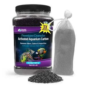 Premium Activated Carbon Aquarium Water Filter Charcoal Media with Fine Mesh Bag - Picture 1 of 10