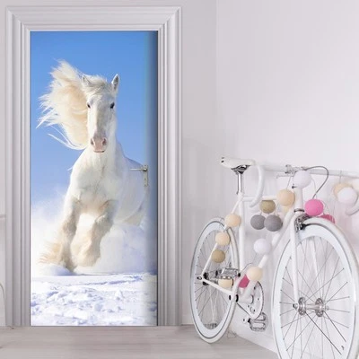 Türtapete selbstklebend TürPoster - WEISSES PFERD - Bild 1 von 4