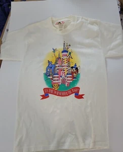 Walt Disney World 25th Anniversary Mickey Mouse T-Shirt for Kids Vintage MEDIUM - Picture 1 of 6
