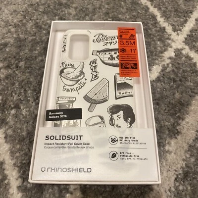 RhinoShield SolidSuit Impact Resistance Case Samsung S20 Plus White - BRAND NEW — 第 1/3 张图片