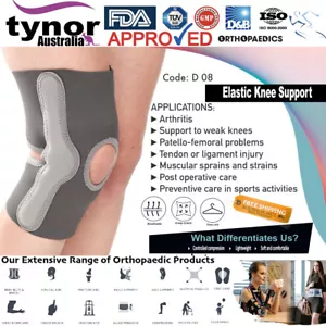 Tynor™ Knee Aluminum Hinged Brace Wrap Patella Tendon Ligament Sprain Injuries - Picture 1 of 11