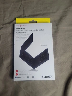 KANEX Multisync Foldable Travel Keyboard W/Full Number Pad-Rechargeable, Bluetoo - Image 1 of 4