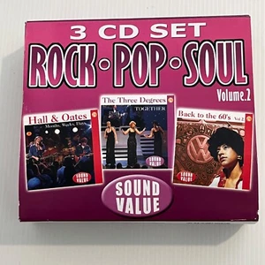 3 Cd Set Rock Pop Soul Hall & Oates The Three Degrees Back To The 60's - Picture 1 of 10