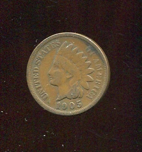 1905 INDIAN HEAD CENT (V857) SEHR GUTER ZUSTAND SCHÖNE ALTE MÜNZE - Bild 1 von 2