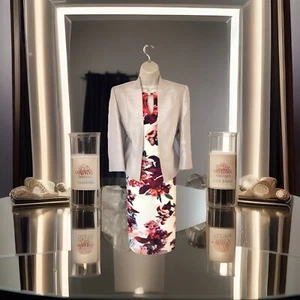 Traje de Madre de la Novia Reino Unido 16 Jacques Vert Chaqueta y Vestido de Costa - Imagen 1 de 19