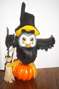 Annalee 7" 2022 MOONLIGHT OWL ON PUMPKIN So Cute - Picture 1 of 2