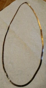 Collar de cadena de espiga de plata de ley 925 largo 24"x4 mm Italia 7,9 gr excelente usado - Imagen 1 de 5