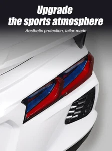 Blue Carbon Taillight Groove Styling Stickers For Corvette C8 Z06 Z51 2020-2024 - Picture 1 of 12