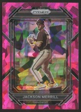 2023 PANINI PRIZM PINK CRACKED ICE JACKSON MERRILL RC #166