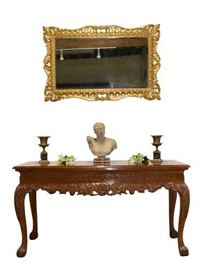 George II Console Table Walnut Hand Carved Hall - Image 1 of 4