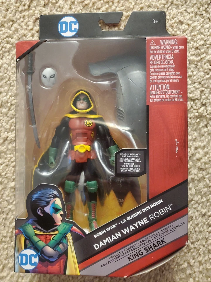 DC Multiverse 6" DAMIAN WAYNE ROBIN ACTION FIGURE W/ HAMMERHEAD KING SHARK PIECE - Image 1 of 1